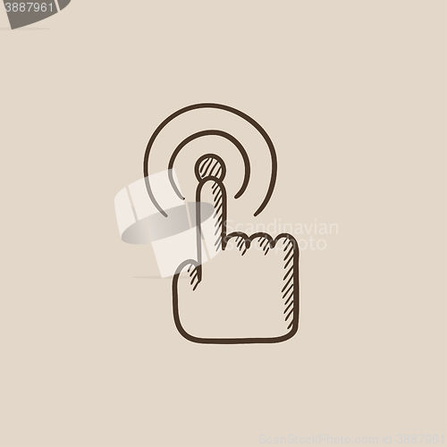 Image of Touch screen gesture sketch icon.