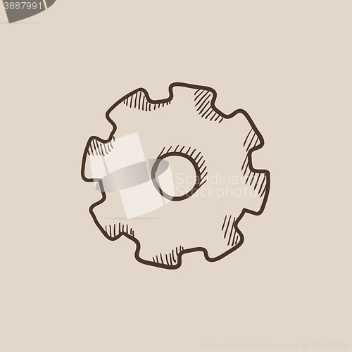 Image of Gear sketch icon.