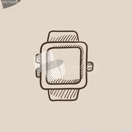 Image of Smartwatch sketch icon.