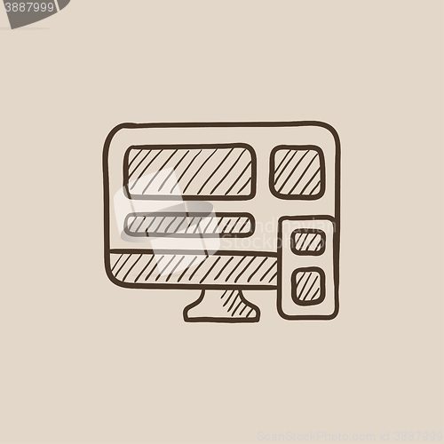Image of Responsive web design sketch icon.