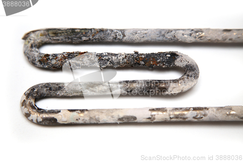 Image of Washing machine electric heater on a white background