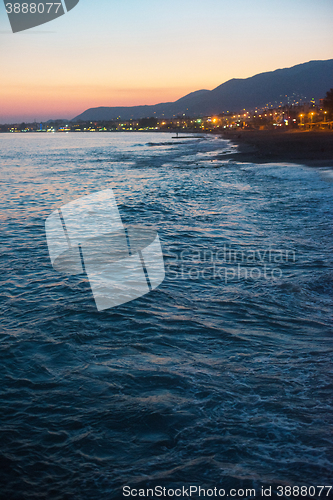 Image of sea in the evening