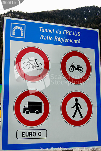 Image of notice board,frejus tunnel