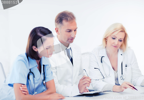 Image of team or group of doctors on meeting