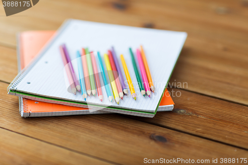 Image of close up of crayons or color pencils