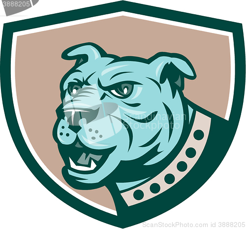 Image of Mastiff Dog Mongrel Head Side Crest Cartoon