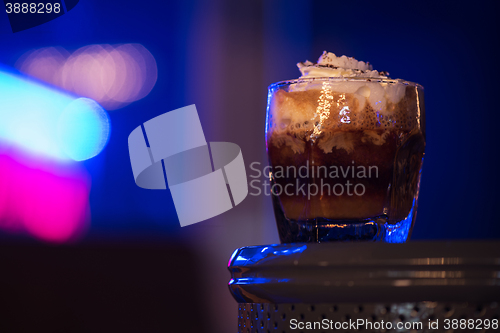 Image of Latte coffee with bokeh background