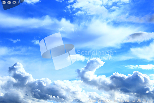 Image of white clouds on blue sky