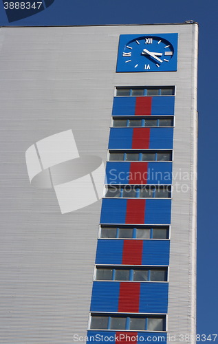 Image of  blue clock tower