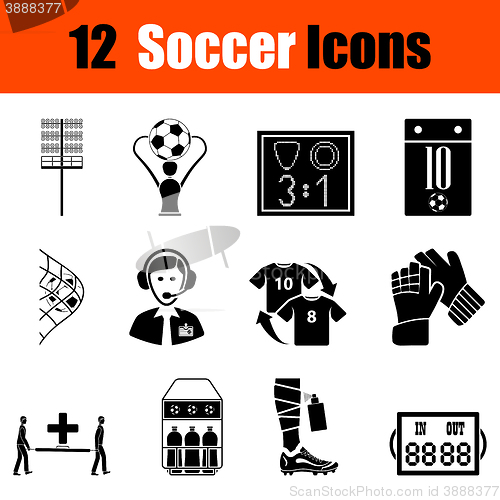 Image of Set of soccer icons