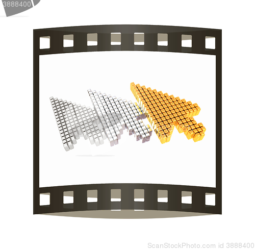 Image of Set of Link selection computer mouse cursor on white background. The film strip