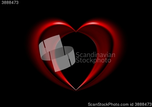 Image of Smooth blurred red heart background