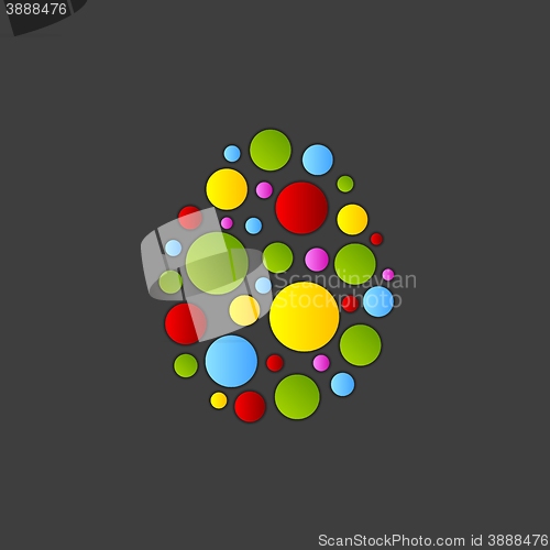 Image of Abstract colorful Easter egg vector background