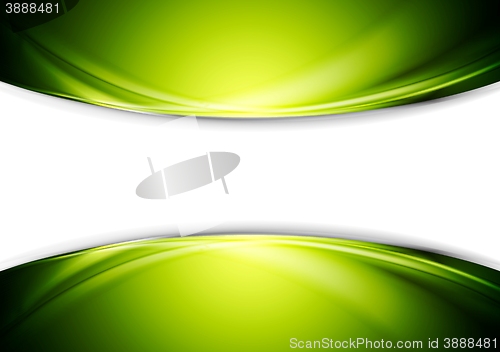 Image of Bright green wavy abstract vector design