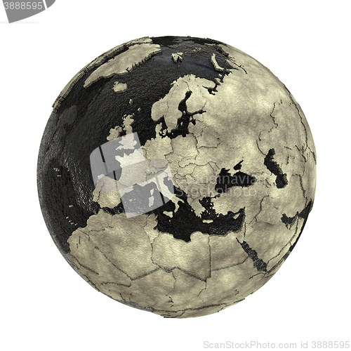 Image of Europe on Earth of oil