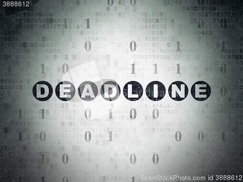 Image of Business concept: Deadline on Digital Data Paper background