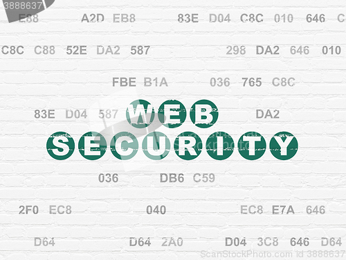 Image of Web design concept: Web Security on wall background