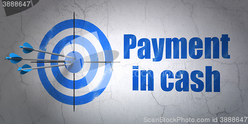 Image of Banking concept: target and Payment In Cash on wall background