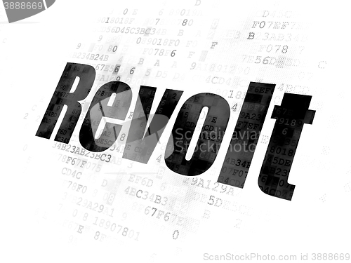 Image of Political concept: Revolt on Digital background