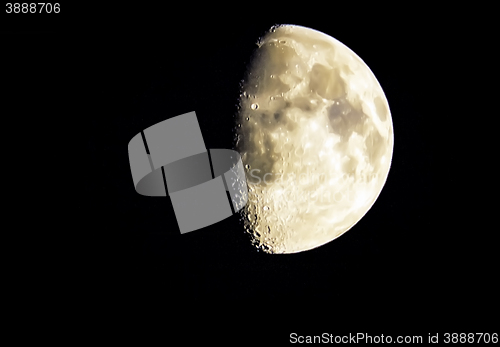 Image of Moon closeup in the night sky