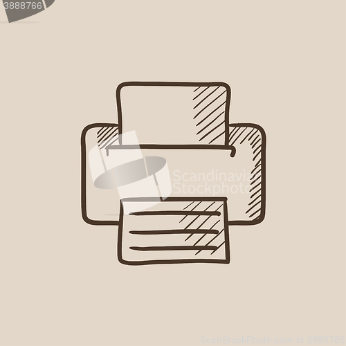 Image of Printer sketch icon.