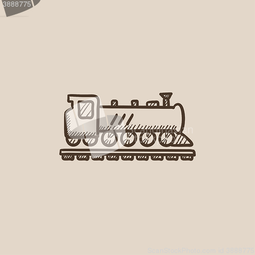 Image of Train sketch icon.