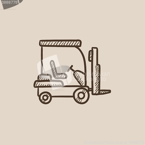 Image of Forklift sketch icon.