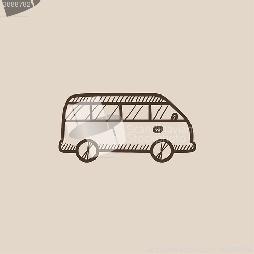 Image of Minibus sketch icon.