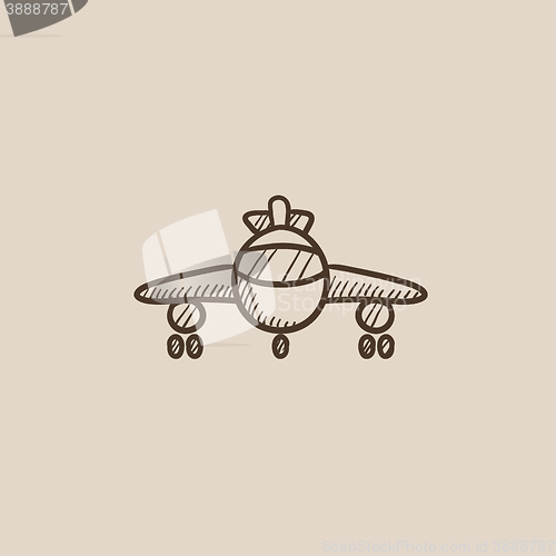 Image of Airplane sketch icon.