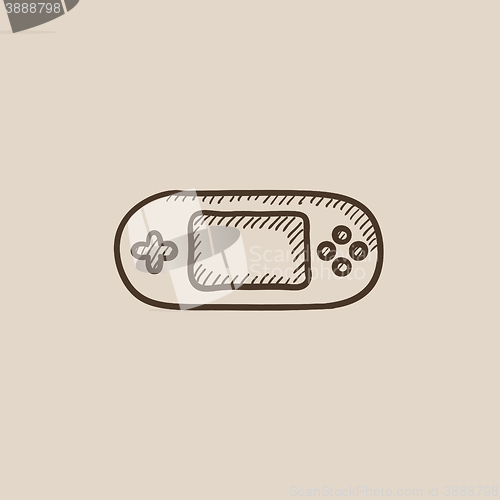 Image of Game console gadget sketch icon.