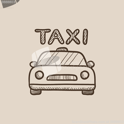 Image of Taxi sketch icon.