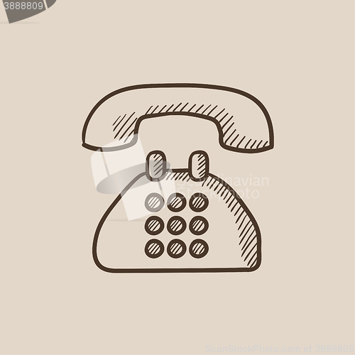 Image of Telephone sketch icon.
