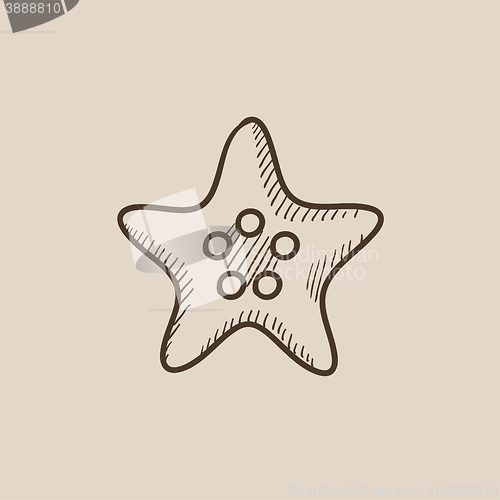 Image of Starfish sketch icon.