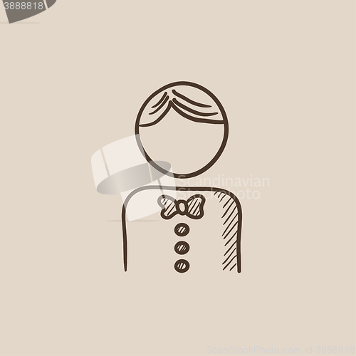 Image of Waiter sketch icon.