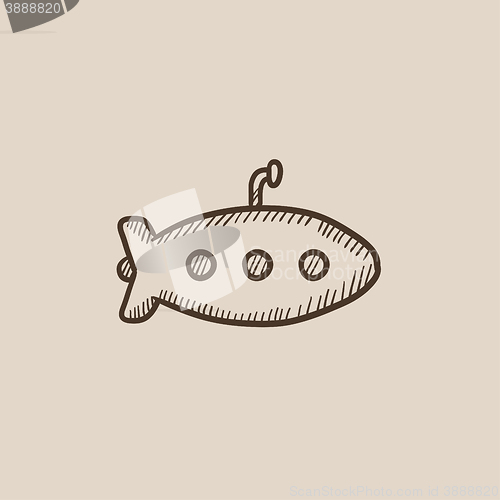 Image of Submarine sketch icon.