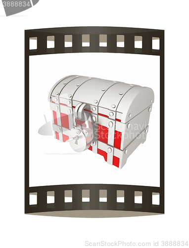 Image of cartoon chest. The film strip