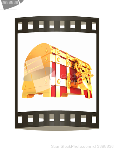 Image of cartoon chest. The film strip