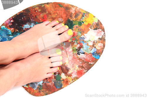 Image of legs with new pedicure