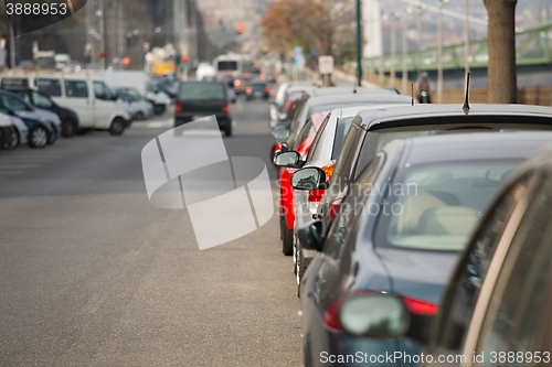 Image of Cars Parked in a row