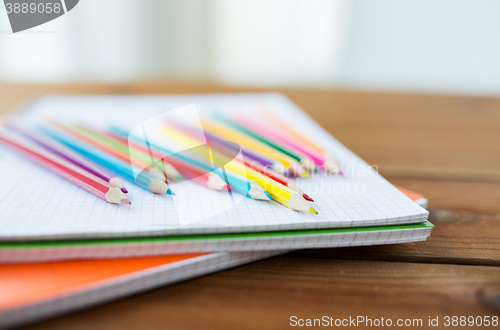 Image of close up of crayons or color pencils