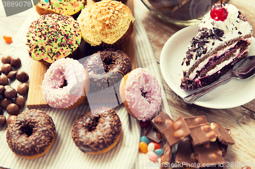 Image of close up of sweets on table