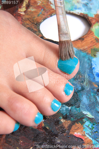 Image of legs with new pedicure