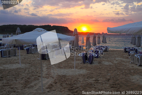 Image of sunset on the Bulgarian Beach
