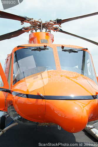 Image of Orange helicopter