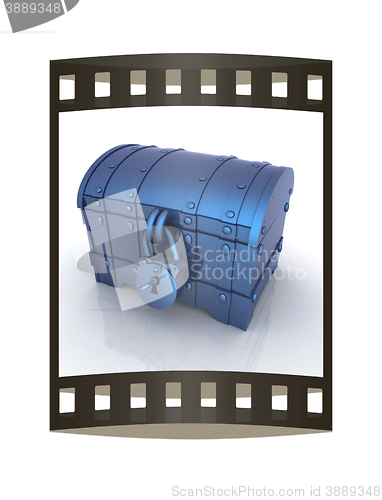 Image of cartoon chest. The film strip