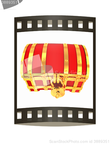 Image of cartoon chest. The film strip