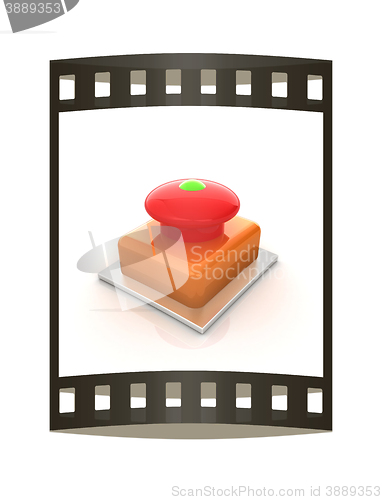 Image of Emergency Button 3d icon. The film strip