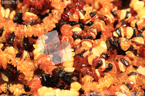 Image of yellow amber mineral collection