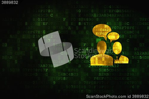 Image of Business concept: Business Meeting on digital background