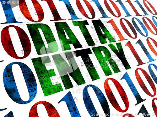 Image of Information concept: Data Entry on Digital background